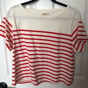 Madewell cropped striped tee